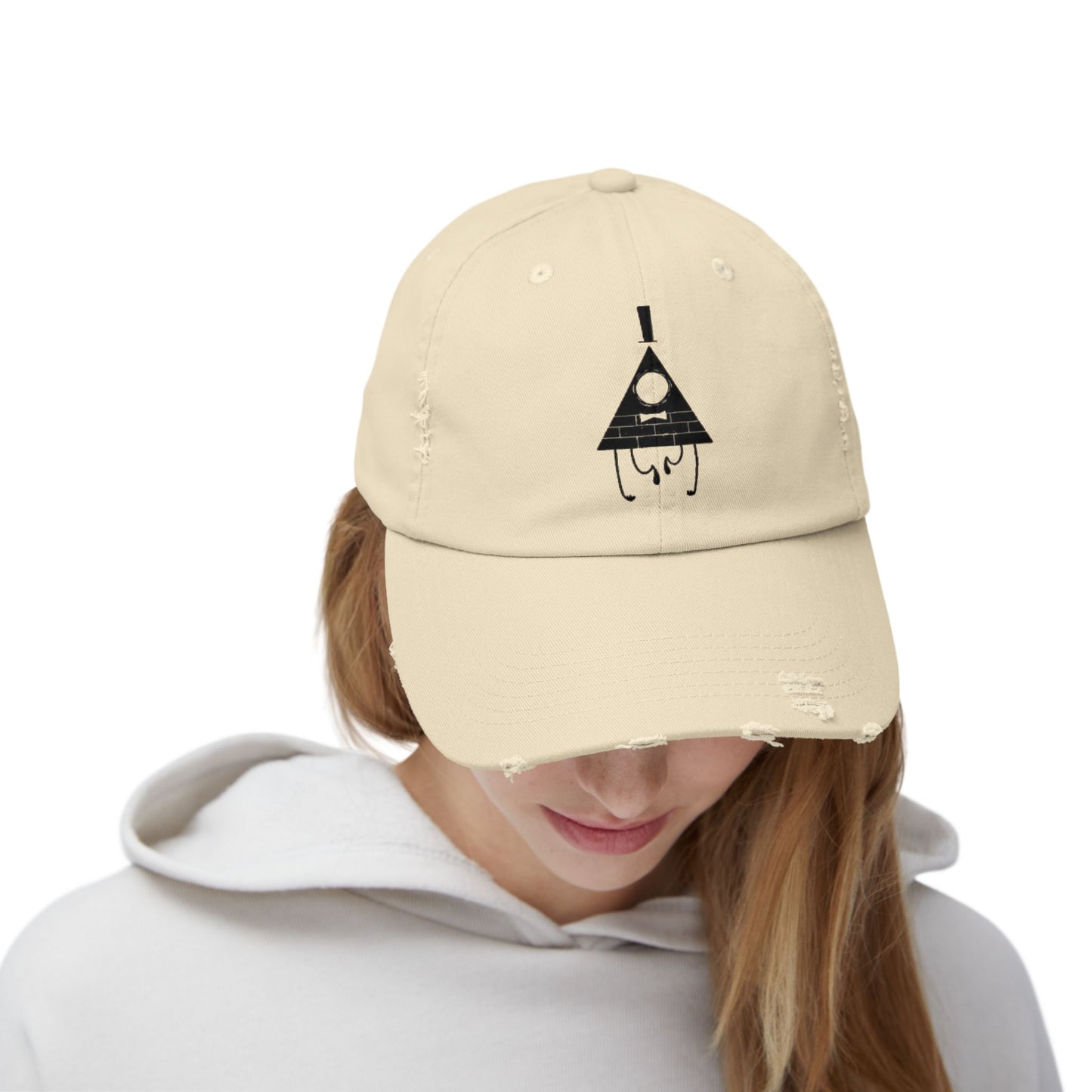 Unisex Distressed Cap (Bill cipher)