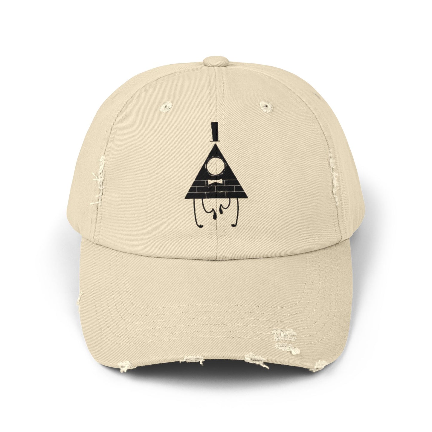 Unisex Distressed Cap (Bill cipher)